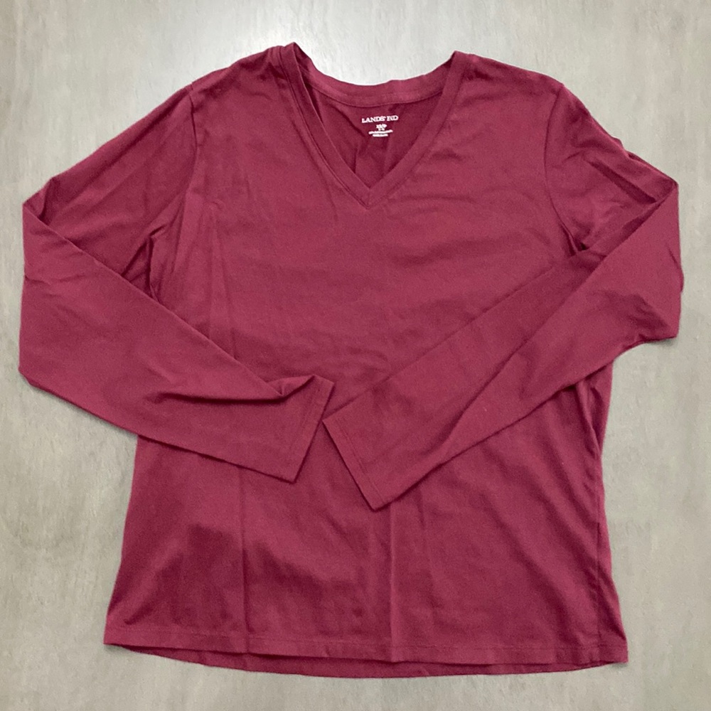 Lands End 100% cotton long sleeve tee